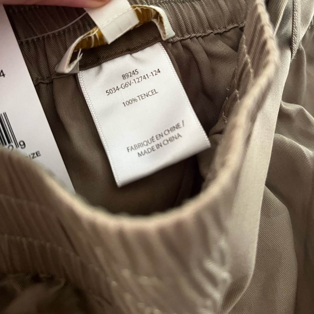 LAURA PLUS Tencel Tie‎ Waist Wide Leg Midi Skirt Olive Green Size 18 - Picture 6 of 9